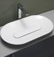 Hafa Edge 70 oval fritst�ende bowlevask - Uden overl�b