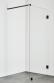 Hafa Infinity brusev�g - Klar glas - Mat sort - 90 cm