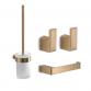 Hefe Piren s�t af badtilbeh�r - B�rstet messing