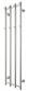 TVS Eldo 4 h�ndkl�det�rrer m/timer - 34,5x140 cm - Poleret rustfri st�l