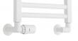 TVS Ventils�t type 121 m/returtermostat, venstre, vinkell�bende - Hvid