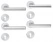 Beslagsboden indend�rs d�rgreb inkl n�gleskilt - B�rstet rustfrit st�l - S�t � 4 stk