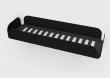 Cass�e brusehylde 30 cm - Mat sort