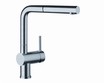 Blanco Linus-S k�kkenarmatur m/udtr�k - B�rstet rustfri st�l
