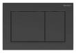 Geberit Omega 20 Square betjeningsplade easy-to-clean-belagt - Mat sort m/blank sort