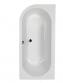 Str�mberg Status badekar t/indbygning - 170 x 80 - H�jre - 1 rygl�n