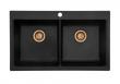 Lavabo Saturn 86 kompositvask - Antracit-sort/kobber