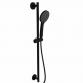 Lavabo Luca bruses�t m/rund h�ndbruser - Mat sort