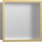 Hansgrohe XtraStoris indbygget hylde med designramme 300x300 - Guld optik/B�rstet rustfrit st�l