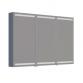Dansani Level spejlskab 120 m/lys, lysstyring, 3 l�ger og tr�bakker - Gr� mat