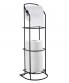 Beslagsboden fritst�ende toiletpapirholder - Dobbelt - Sort