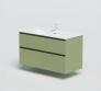 Str�mberg Lux 100 vaskeskab m/2 skuffer - Olive gr�n