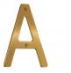 Beslagsboden husbogstav A - B�rstet messing