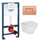 Laufen Roca Gap round RIMless toiletpakke inkl. s�de m/soft-close, mellem cisterne og kobber betjening