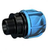 iJOINT 25 mm x 3/4" overgang med nippel, PP, PN16