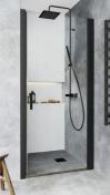Hafa Brused�r Igloo Pro 85 brused�r 830-870 mm klart glas - Sort profil