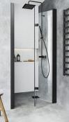 Hafa Brused�r Igloo Pro Fold 85 niche 830-870 mm klar glas - Sort profil