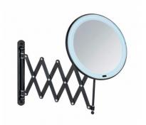 Wenko Barona kosmetikspejl t/v�g med LED lys og 5 x forst�rrelse - Mat sort