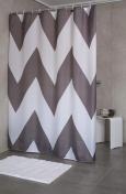RIDDER Tekstil badeforh�ng � 180 x 200 cm -  Pico gr�/hvid