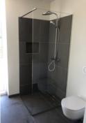 Bath fast brusev�g 50 cm - Klar glas - Mat sort
