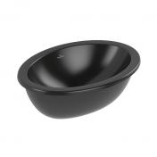 V&B Loop&Friends 48 h�ndvask t/underlimning - Med overl�b - Ebony - Ceramic+