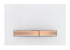 Geberit Sigma 50 Square betjeningsplade - Hvid/R�dguld