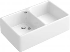 V&B O.Novo 80 dobbelt reng�ringsvask - Ceramic+
