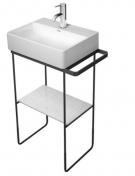 Duravit DuraSquare 45 m�belpakke inkl. mat sort metalkonsol