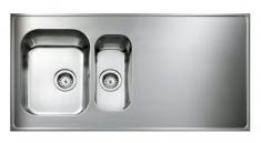 Intra AG12-KV st�lbordplade k�kkenvask - Vendbar - Dobbelt - 120 cm