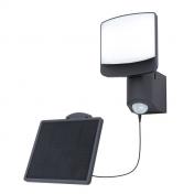 Lutec Solar Sunshine udend�rslampe m/PIR-sensor og solceller - Lille - M�rk gr�
