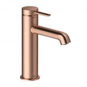 Damixa Iris M h�ndvaskarmatur u/bundventil m/koldstart - B�rstet kobber