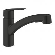 Grohe Start k�kkenarmatur m/udtr�kstud og svingtud - Mat sort