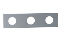 Vola 3-huls d�kplade - 230x60 mm - Krom