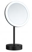 Smedbo Outline kosmetikspejl til bord m/LED lys og 5 x forst�rrelse - Mat sort