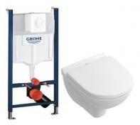 V&B O.novo Compact toiletpakke inkl. cisterne, hvid betjeningsplade og s�de m/soft-close