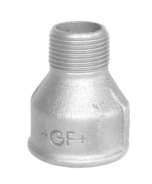 GF Galvaniseret spidsmuffe - 1/2" - 3/8"