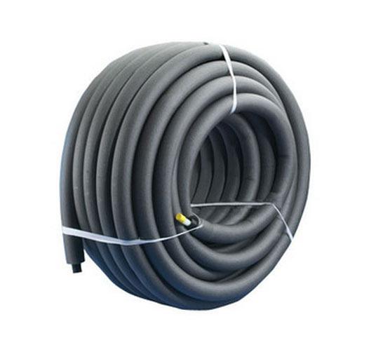 Wavin Pex r&oslash;r i 15mm med tomr&oslash;r og isolering - Rulle af 50 meter