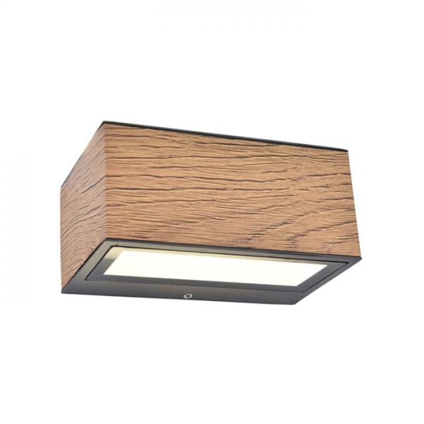 Lutec Architectural Gemini udend&oslash;rslampe til v&aelig;g - Tr&aelig;look