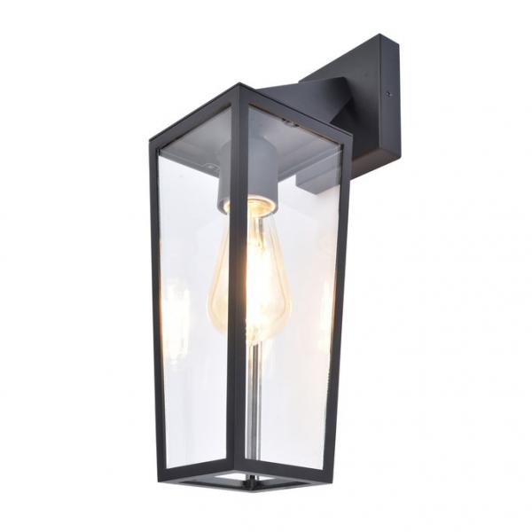 Lutec Tradition Pine udend&oslash;rslampe til v&aelig;g - Mat sort