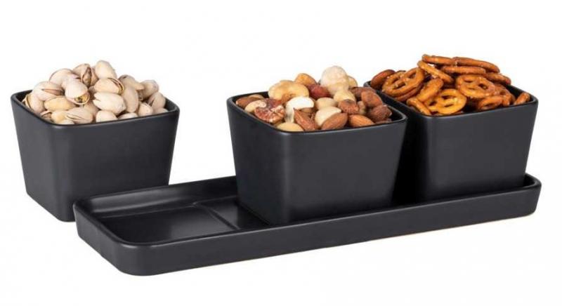 Wenko 4I1 snacksæt - Mat sort Wenko 4I1 snacksæt - Mat sort