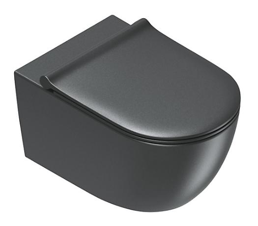 Catalano Sfera 55 rimless v&aelig;gh&aelig;ngt toilet m/Silentech - Mat sort