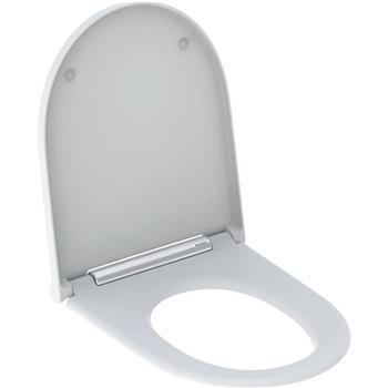 Geberit ONE toilets&aelig;de m/Softclose og Quickrelease - Hvid/krom