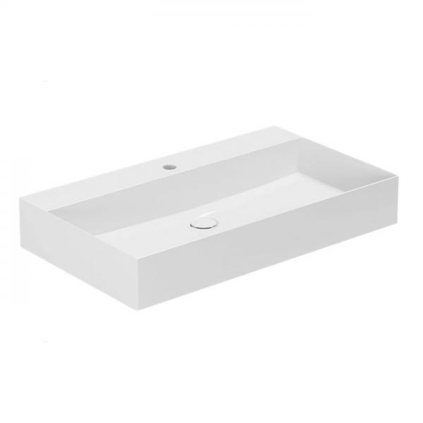 Lavabo Elegance SQ 80 h&aring;ndvask t/v&aelig;g eller m&oslash;bel - Uden overl&oslash;b