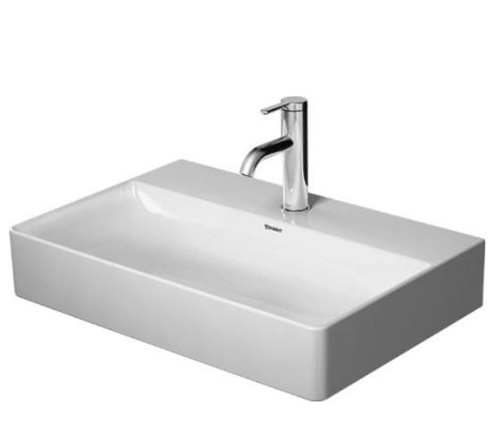 Duravit DuraSquare Compact 60 bowlevask op til v&aelig;g - Uden hanehul - Uden overl&oslash;b