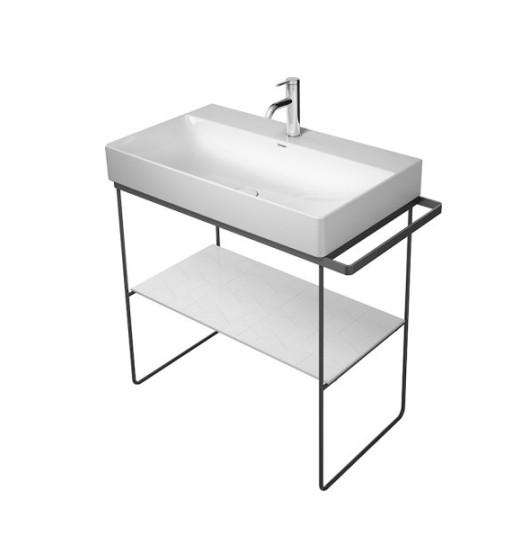 Duravit DuraSquare 80 stativ til h&aring;ndvask - Gulvst&aring;ende - Mat sort