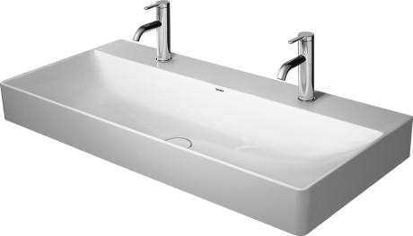 Duravit DuraSquare 100 bowlevask op til v&aelig;g - 2 hanehuller
