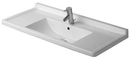 Duravit Starck 3 105 h&aring;ndvask t/v&aelig;g eller m&oslash;bel