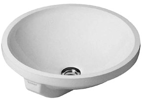 Duravit Architec &Oslash;40 h&aring;ndvask t/underlimning - Uden hanehul - Med overl&oslash;b
