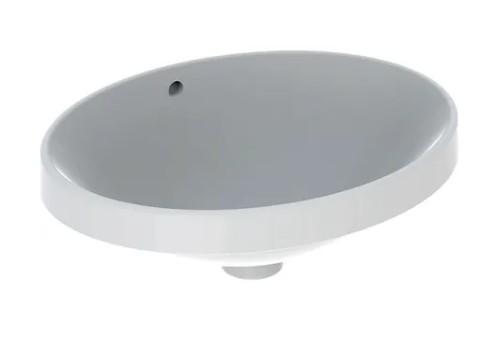 Geberit Variform 50 oval h&aring;ndvask t/nedf&aelig;ldning - Med overl&oslash;b