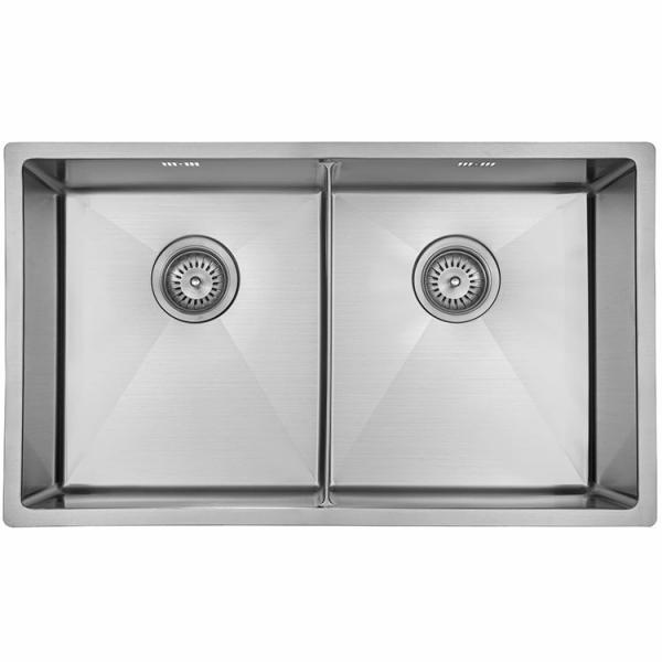 Lavabo Kubus 740 Soft Slim dobbelt k&oslash;kkenvask i rustfrit st&aring;l